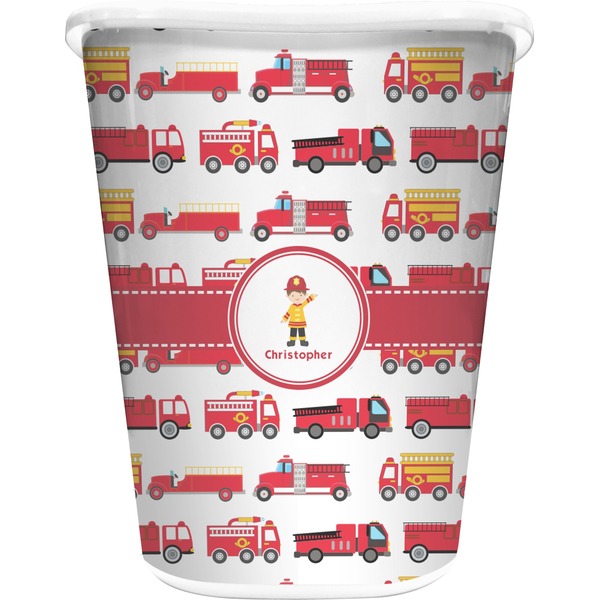 Custom Firetrucks Waste Basket (Personalized)