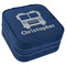 Firetrucks Travel Jewelry Boxes - Leather - Navy Blue - Angled View