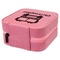 Firetrucks Travel Jewelry Boxes - Leather - Pink - View from Rear