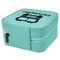 Firetrucks Travel Jewelry Boxes - Leather - Teal - View from Rear