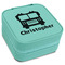 Firetrucks Travel Jewelry Boxes - Leatherette - Teal - Angled View