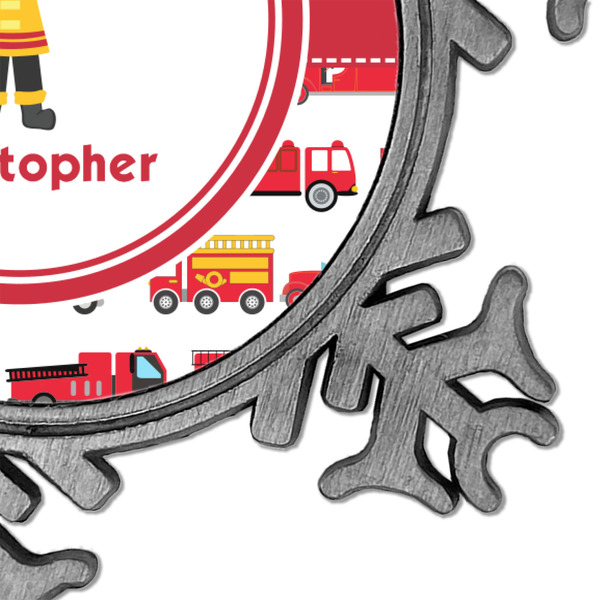 Firetrucks Vintage Snowflake - Detail