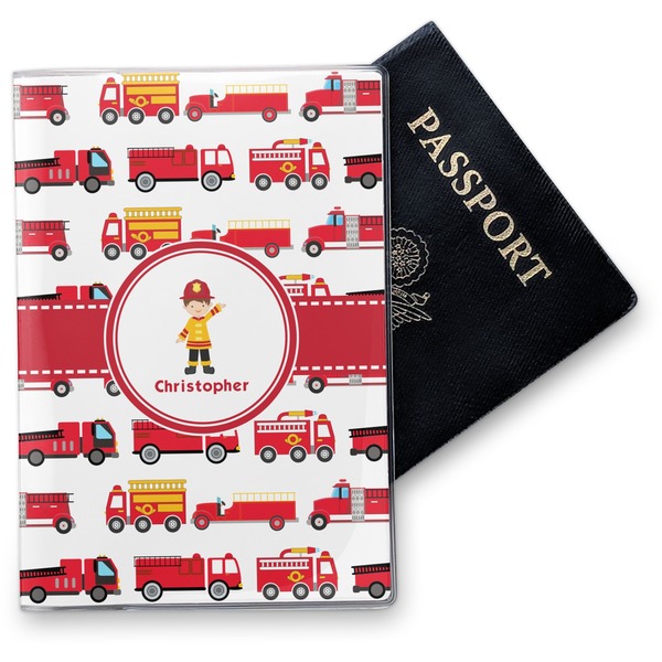 Custom Firetrucks Vinyl Passport Holder (Personalized)
