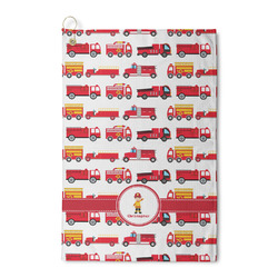 Firetrucks Waffle Weave Golf Towel (Personalized)