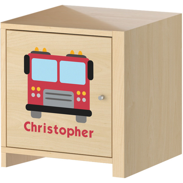 Firetrucks Wall Graphic on Wooden Cabinet