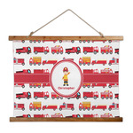Firetrucks Wall Hanging Tapestry - Wide (Personalized)