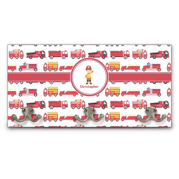 Custom Firetrucks Wall Mounted Coat Rack (Personalized)