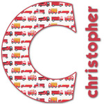 Firetrucks Name & Initial Decal - Custom Sized (Personalized)