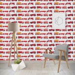 Firetrucks Wallpaper & Surface Covering (Water Activated - Removable)