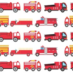 Firetrucks Wallpaper & Surface Covering