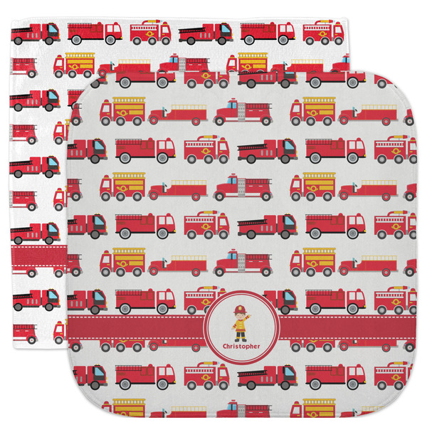 Custom Firetrucks Facecloth / Wash Cloth (Personalized)