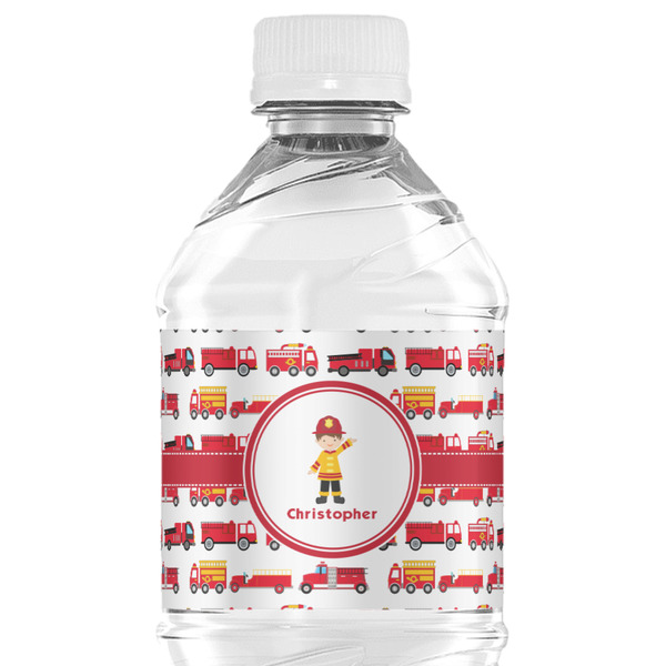 Custom Firetrucks Water Bottle Labels (Personalized)