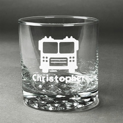 Firetrucks Whiskey Glass - Engraved (Personalized)