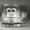 Firetrucks Whiskey Glasses Set of 4 - Engraved Front