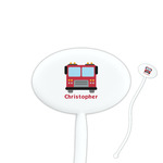 Firetrucks Oval Plastic Stir Sticks (Personalized)