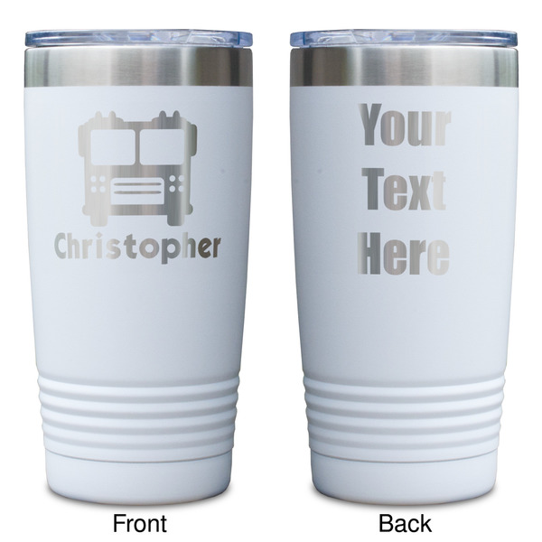 Firetrucks White Polar Camel Tumbler - 20oz - Double Sided - Approval