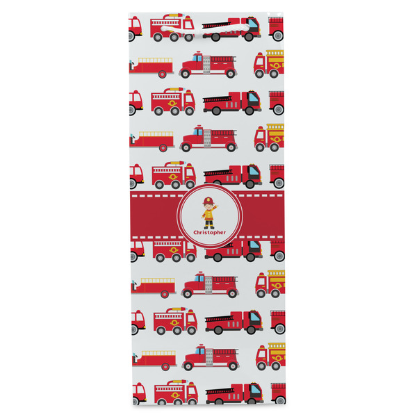 Firetrucks Wine Gift Bag - Gloss - Front