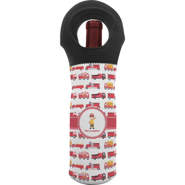 Custom Firetrucks Wine Tote Bag (Personalized)