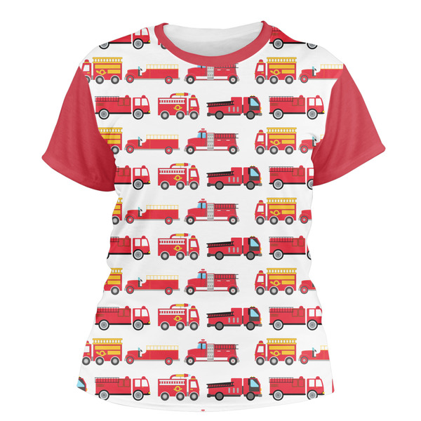 Custom Firetrucks Women's Crew T-Shirt - Large