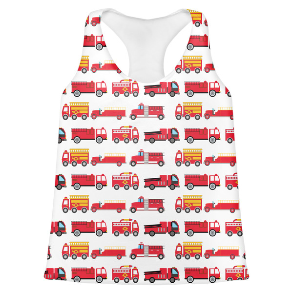 Custom Firetrucks Womens Racerback Tank Top