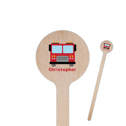 Firetrucks Round Wooden Stir Sticks (Personalized)