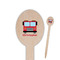 Firetrucks Oval Wooden Food Picks (Personalized)