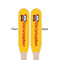 Firetrucks Wooden Food Pick - Paddle - Double Sided - Front & Back
