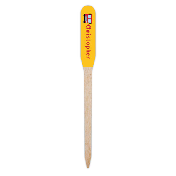 Firetrucks Wooden Food Pick - Paddle - Single Pick