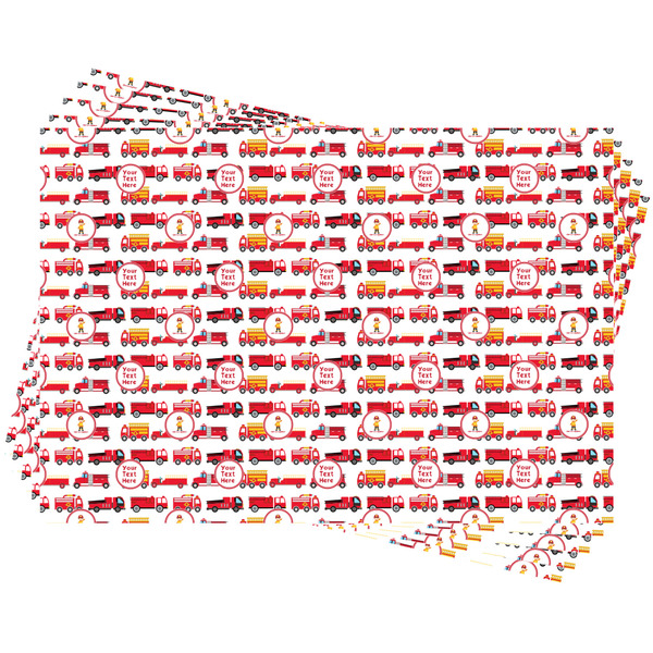Firetrucks Wrapping Paper - 5 Sheets Approval