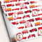 Firetrucks Wrapping Paper - 5 Sheets