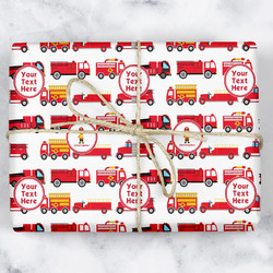 Firetrucks Wrapping Paper (Personalized)