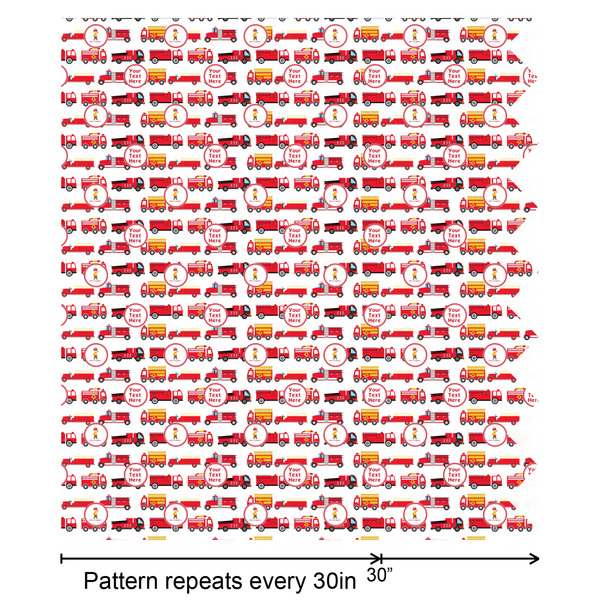 Firetrucks Wrapping Paper Roll - Matte - Partial Roll