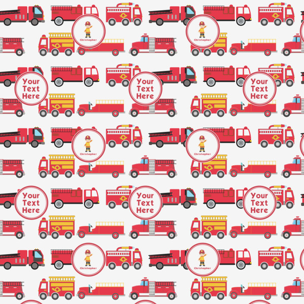 Firetrucks Wrapping Paper Square