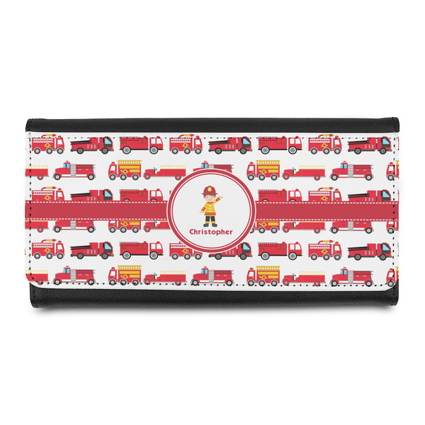 Custom Firetrucks Leatherette Ladies Wallet (Personalized)