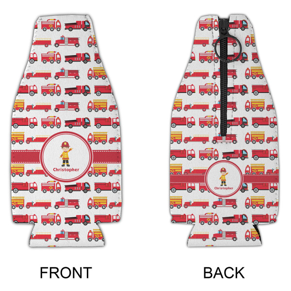 Firetrucks Zipper Bottle Cooler - APPROVAL