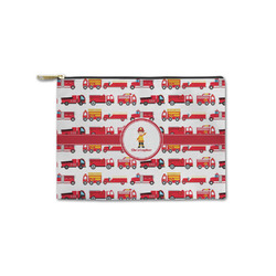 Firetrucks Zipper Pouch - Small - 8.5"x6" (Personalized)