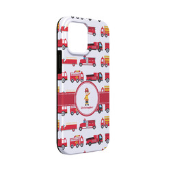 Firetrucks iPhone Case - Rubber Lined - iPhone 13 Mini (Personalized)