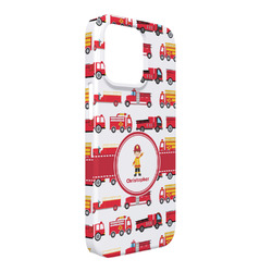 Firetrucks iPhone Case - Plastic - iPhone 13 Pro Max (Personalized)