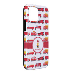 Firetrucks iPhone Case - Rubber Lined - iPhone 13 Pro Max (Personalized)