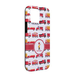 Firetrucks iPhone Case - Rubber Lined - iPhone 13 Pro (Personalized)