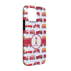 Firetrucks iPhone Case - Rubber Lined - iPhone 13 (Personalized)