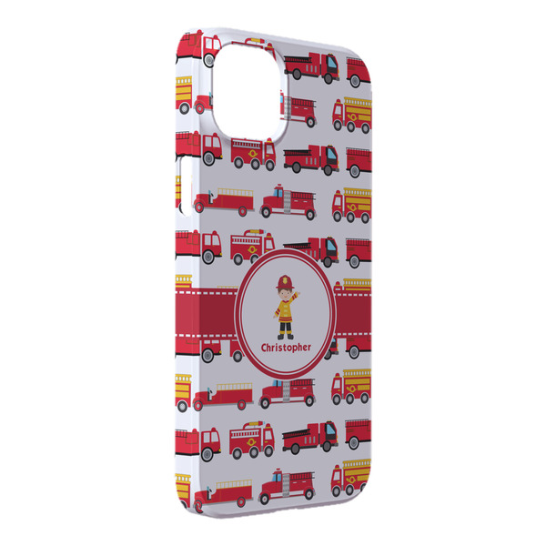 Custom Firetrucks iPhone Case - Plastic - iPhone 14 Plus (Personalized)