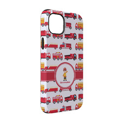 Firetrucks iPhone Case - Rubber Lined - iPhone 14 Pro (Personalized)