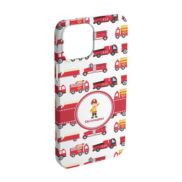 Custom Firetrucks iPhone Case - Plastic - iPhone 15 (Personalized)