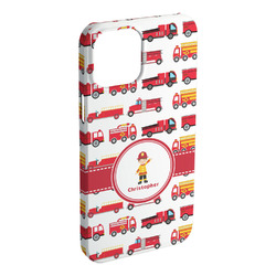 Firetrucks iPhone Case - Plastic - iPhone 15 Pro Max (Personalized)