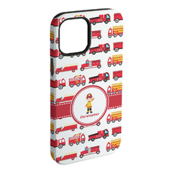 Firetrucks iPhone Case - Rubber Lined (Personalized)