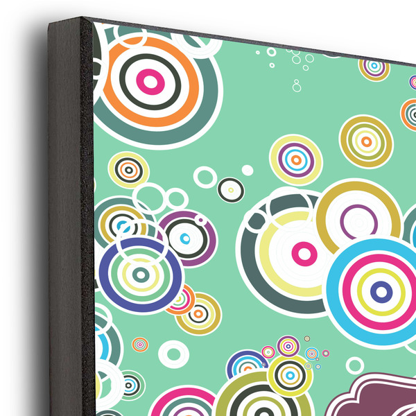 Colored Circles 11x14 Wood Print - Closeup