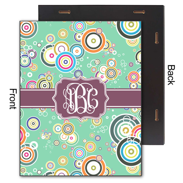 Colored Circles 11x14 Wood Print - Front & Back View