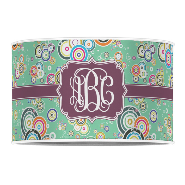 Colored Circles 12" Drum Lampshade - FRONT (Poly Film)