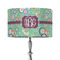 Colored Circles 12" Drum Lampshade - ON STAND (Fabric)